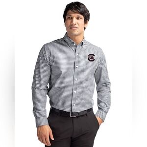 South Carolina Gamecocks Cutter & Buck Easy Care Stretch Gingham Long Sleeve Dre